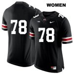 Women's NCAA Ohio State Buckeyes Demetrius Knox #78 College Stitched No Name Authentic Nike White Number Black Football Jersey LC20V35EF